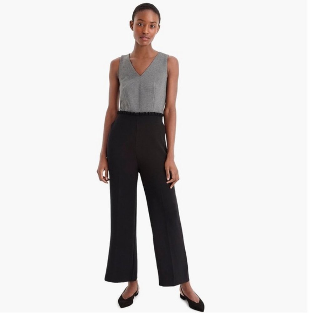 J. Crew Wide Leg Combo Jumpsuit Size 6
